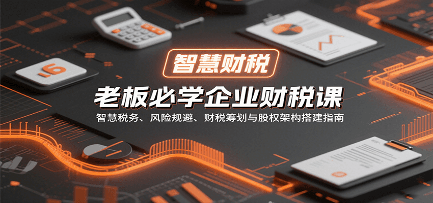 老板必学企业财税课:智慧税务、风险规避、财税筹划与股权架构搭建指南网创吧-网创项目资源站-副业项目-创业项目-搞钱项目网创吧