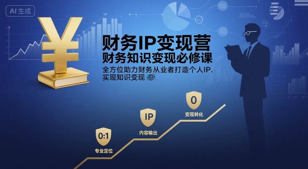 财务IP变现营,财务知识变现必修课,全方位助力财务从业者打造个人IP,实现知识变现网创吧-网创项目资源站-副业项目-创业项目-搞钱项目网创吧
