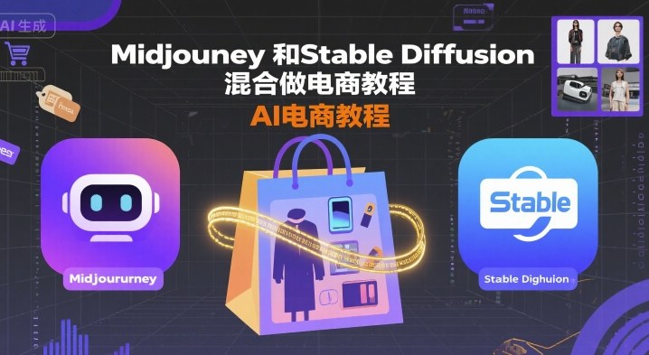 Midjourney和Stable Diffusion混合做电商教程-ai电商教程网创吧-网创项目资源站-副业项目-创业项目-搞钱项目网创吧