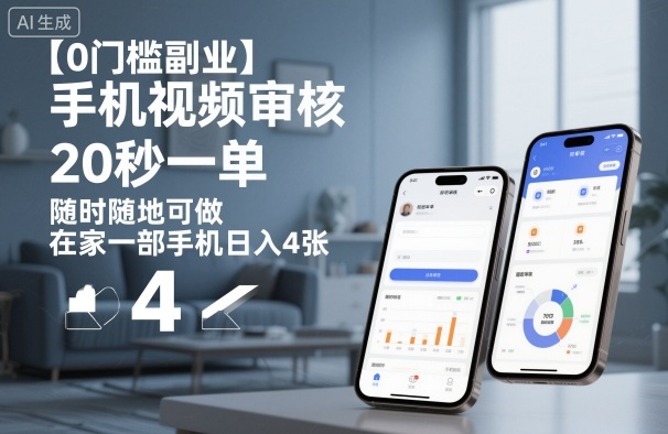 【0门槛副业】手机视频审核,20秒一单,随时随地可做,在家一部手机日入4张【揭秘】网创吧-网创项目资源站-副业项目-创业项目-搞钱项目网创吧