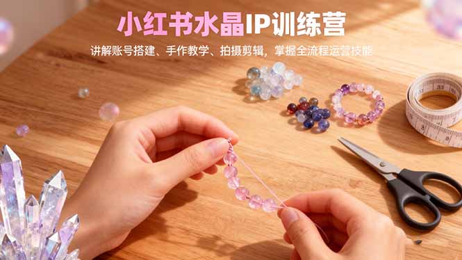 (16475期)小红书水晶IP训练营,讲解账号搭建、手作教学、拍摄剪辑,全流程运营技能网创吧-网创项目资源站-副业项目-创业项目-搞钱项目网创吧