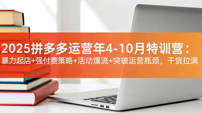 （16642期）2025拼多多运营年4-10月特训营：暴力起店+强付费策略+活动爆流+突破运营瓶颈，干货拉满网创吧-网创项目资源站-副业项目-创业项目-搞钱项目网创吧