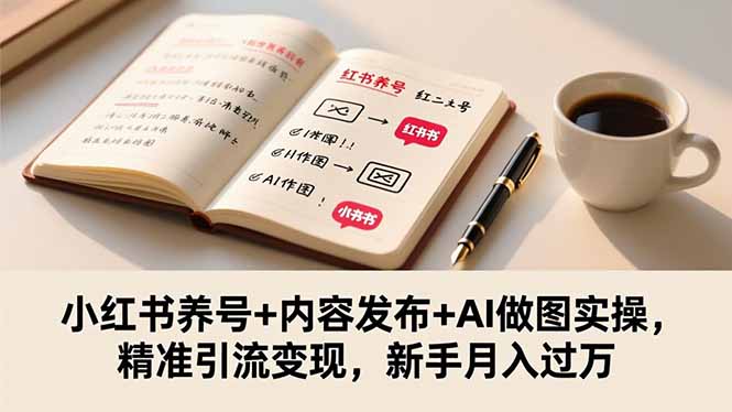 (16498期)小红书养号+内容发布+AI做图实操,精准引流变现,新手月入过万网创吧-网创项目资源站-副业项目-创业项目-搞钱项目网创吧