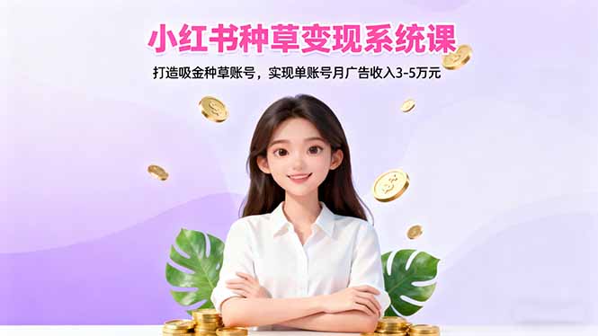 （16468期）小红书种草变现系统课：打造吸金种草账号，实现单账号月广告收入3-5万元网创吧-网创项目资源站-副业项目-创业项目-搞钱项目网创吧