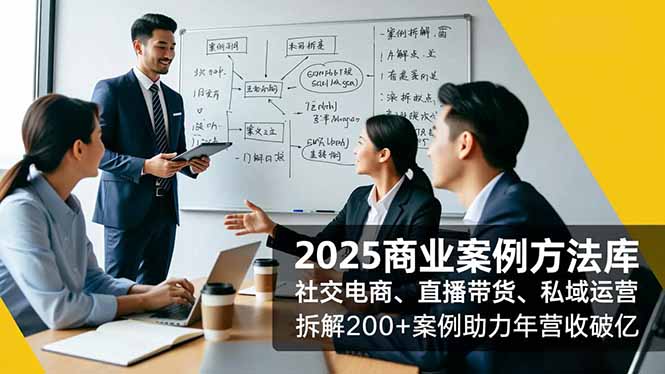 (16713期)2025商业案例方法库,社交电商、直播带货、私域运营,拆解200+案例助力年营收破亿网创吧-网创项目资源站-副业项目-创业项目-搞钱项目网创吧