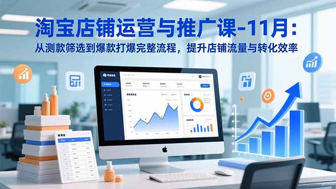（16714期）淘宝店铺运营与推广课-11月：从测款筛选到爆款打爆完整流程，提升店铺流量与转化效率网创吧-网创项目资源站-副业项目-创业项目-搞钱项目网创吧