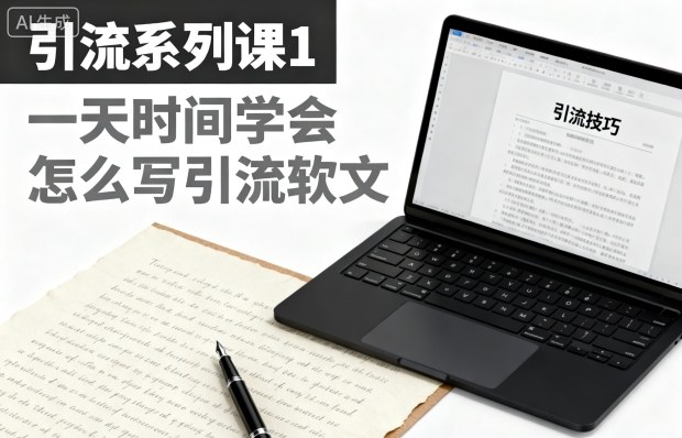 引流系列课1,一天时间学会怎么写引流软文网创吧-网创项目资源站-副业项目-创业项目-搞钱项目网创吧