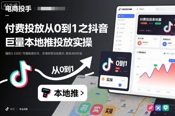 付费投放从0到1之抖音巨量本地推投放实操网创吧-网创项目资源站-副业项目-创业项目-搞钱项目网创吧