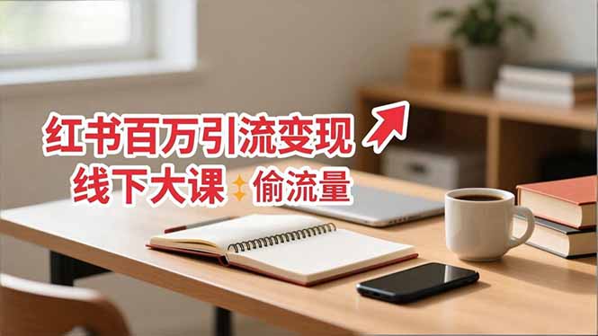 (16661期)小红书百万引流变现-11月线下大课:分享从0到百万引流路径,手把手教偷流量、拿结果网创吧-网创项目资源站-副业项目-创业项目-搞钱项目网创吧