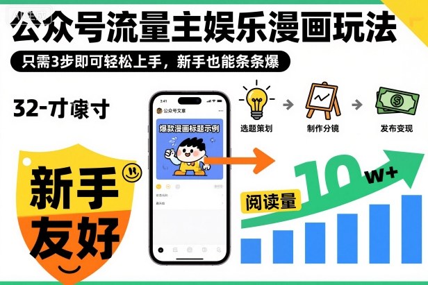 ‍‬⁢‍⁡‍‍⁡​⁣⁤‍‬⁡⁣⁢​⁣‍⁣‌‌⁢​⁡⁡‌​⁢⁣⁢​⁢‌​⁣‬​⁣‬‬⁣⁢​⁢⁣公众号流量主娱乐漫画玩法，只需3步即可轻松上手，新手也能条条爆网创吧-网创项目资源站-副业项目-创业项目-搞钱项目网创吧