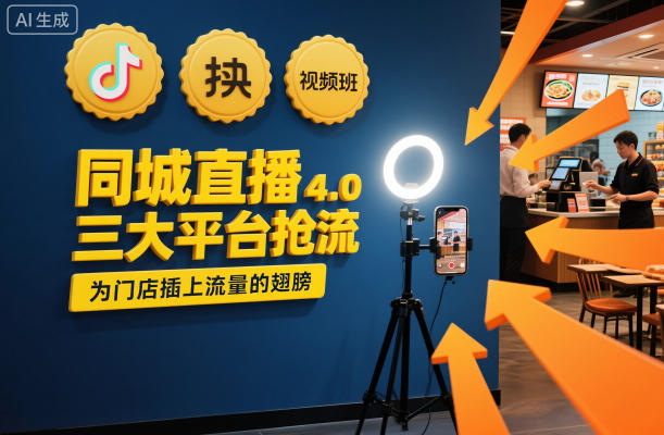 同城直播实操班4.0，三大平台抢流，为门店插上流量的翅膀网创吧-网创项目资源站-副业项目-创业项目-搞钱项目网创吧