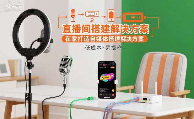 直播间搭建解决方案，在家打造自媒体搭建解决方案网创吧-网创项目资源站-副业项目-创业项目-搞钱项目网创吧