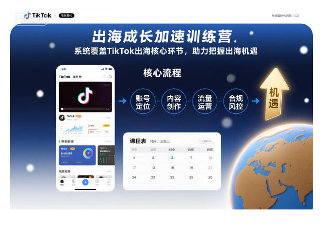 出海成长加速训练营，系统覆盖TikTok出海核心环节，助力把握出海机遇（更新）网创吧-网创项目资源站-副业项目-创业项目-搞钱项目网创吧