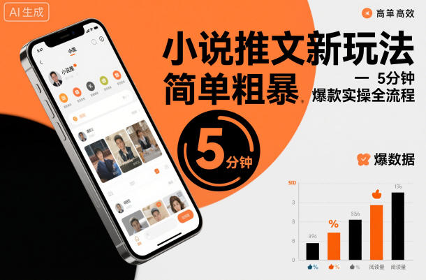 小说推文新玩法,简单粗爆,5分种一个爆款实操全流程网创吧-网创项目资源站-副业项目-创业项目-搞钱项目网创吧