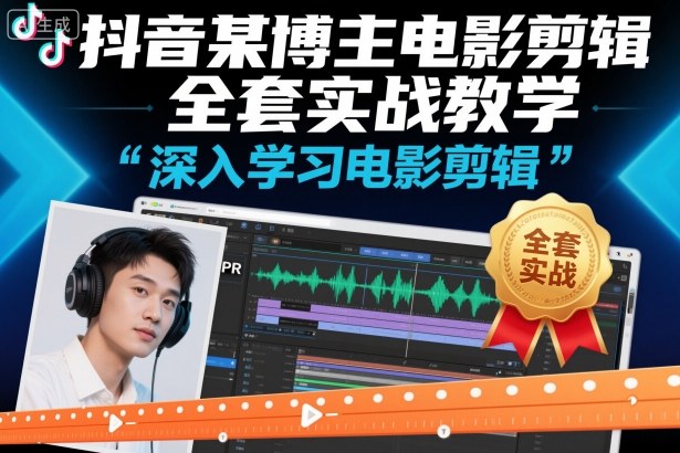 抖音某博主电影剪辑全套实战教学,深入学习电影剪辑网创吧-网创项目资源站-副业项目-创业项目-搞钱项目网创吧