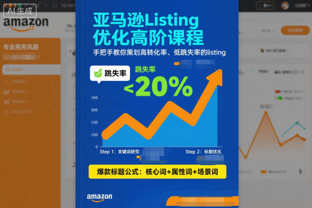 亚马逊Listing优化高阶课程，手把手教你策划高转化率、低跳失率的listing网创吧-网创项目资源站-副业项目-创业项目-搞钱项目网创吧
