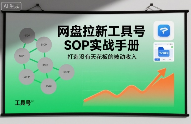 网盘拉新工具号SOP实战手册，打造没有天花板的被动收入网创吧-网创项目资源站-副业项目-创业项目-搞钱项目网创吧