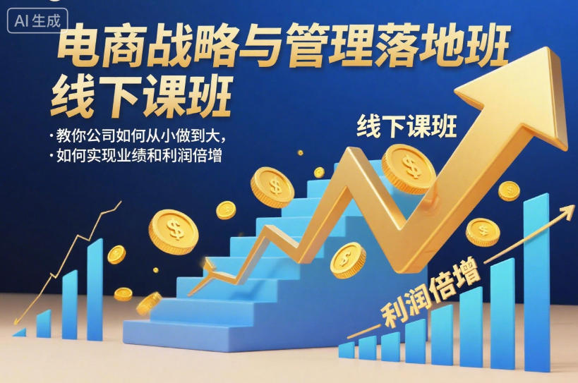 电商战略与管理落地班线下课,教你公司如何从小做到大,如何实现业绩和利润倍增【录音】网创吧-网创项目资源站-副业项目-创业项目-搞钱项目网创吧