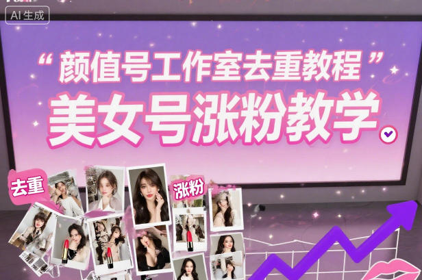 颜值号工作室去重教程,美女号涨粉教学网创吧-网创项目资源站-副业项目-创业项目-搞钱项目网创吧