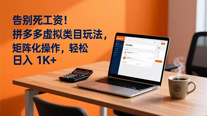 （16943期）告别死工资！拼多多虚拟类目玩法，矩阵化操作，轻松日入 1K+网创吧-网创项目资源站-副业项目-创业项目-搞钱项目网创吧