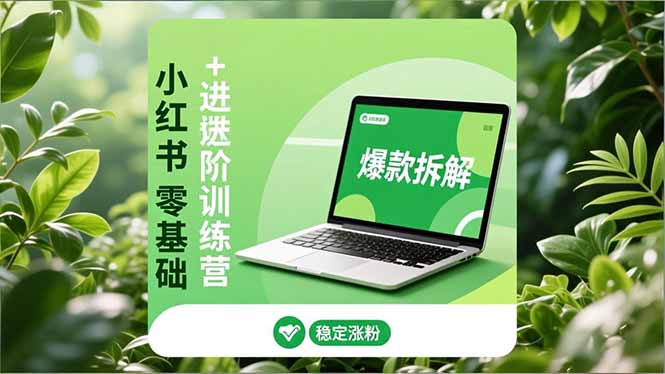 （16801期）小红书零基础+高阶训练营：安全养号、爆款拆解、长效运营，实现稳定涨粉与变现网创吧-网创项目资源站-副业项目-创业项目-搞钱项目网创吧