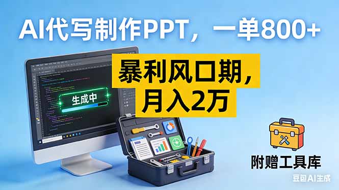 （16967期）AI代写制作PPT，一单800+， 暴利风口期，月入2万【附工具】网创吧-网创项目资源站-副业项目-创业项目-搞钱项目网创吧