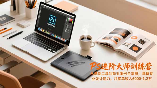 (16868期)PS进阶大师训练营,从基础工具到商业案例全掌握,具备专业设计能力,月接单收入6000-1.2万网创吧-网创项目资源站-副业项目-创业项目-搞钱项目网创吧