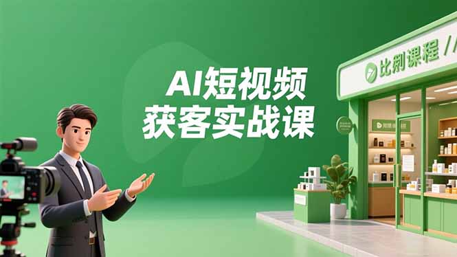 （16747期）AI短视频获客实战课，数字人创作、实体行业应用、精准引流，30天获取客源月入6万+网创吧-网创项目资源站-副业项目-创业项目-搞钱项目网创吧
