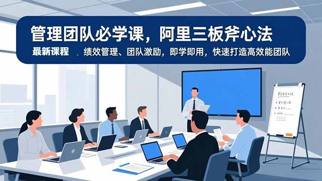(16929期)管理团队必学课,阿里三板斧心法、绩效管理、团队激励,即学即用,快速打造高效能团队网创吧-网创项目资源站-副业项目-创业项目-搞钱项目网创吧