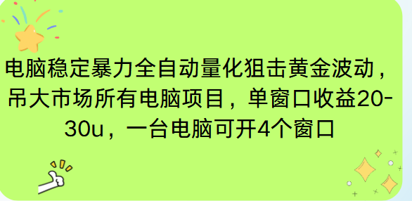 (16737期)电脑EA策略挂机项目单窗口收益20-30u,单电脑可挂5-10个窗口收益稳健4位数网创吧-网创项目资源站-副业项目-创业项目-搞钱项目网创吧