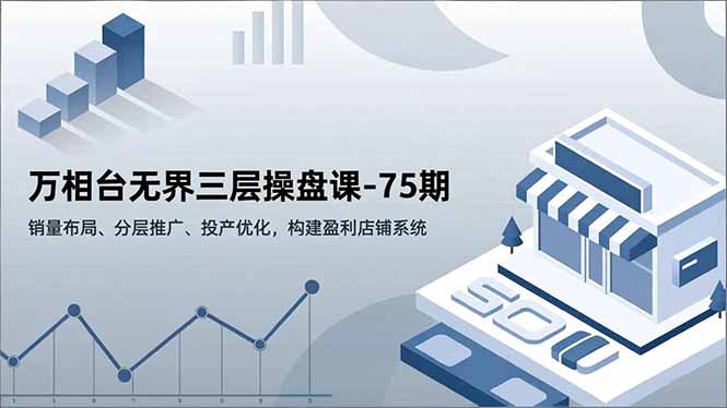 （16769期）万相台无界三层操盘课-75期，销量布局、分层推广、投产优化，构建盈利店铺系统网创吧-网创项目资源站-副业项目-创业项目-搞钱项目网创吧