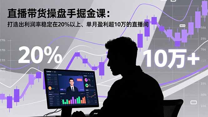 （16727期）直播带货操盘手掘金课：打造出利润率稳定在20%以上、单月盈利超10万的直播间网创吧-网创项目资源站-副业项目-创业项目-搞钱项目网创吧