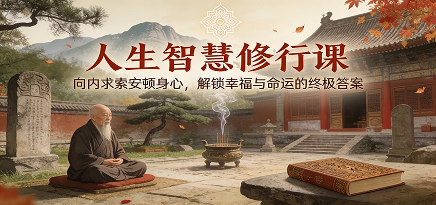 人生智慧修行课：向内求索安顿身心，解锁幸福与命运的终极答案网创吧-网创项目资源站-副业项目-创业项目-搞钱项目网创吧