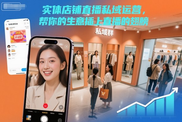 实体店铺直播私域运营,帮你的生意插上直播的翅膀网创吧-网创项目资源站-副业项目-创业项目-搞钱项目网创吧