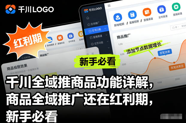 千川全域推商品功能详解,商品全域推广还在红利期,新手必看网创吧-网创项目资源站-副业项目-创业项目-搞钱项目网创吧