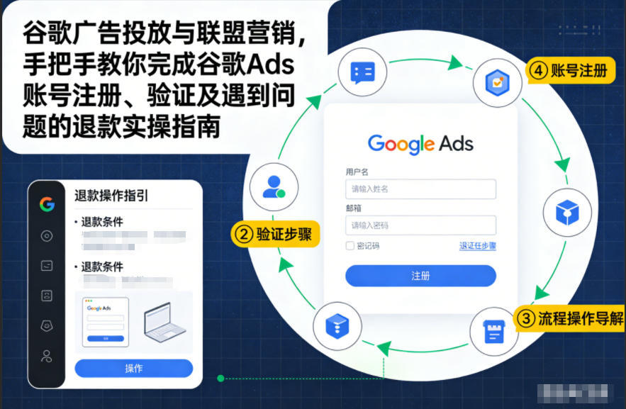 谷歌广告投放与联盟营销，手把手教你完成谷歌Ads账号注册、验证及遇到问题的退款实操指南网创吧-网创项目资源站-副业项目-创业项目-搞钱项目网创吧