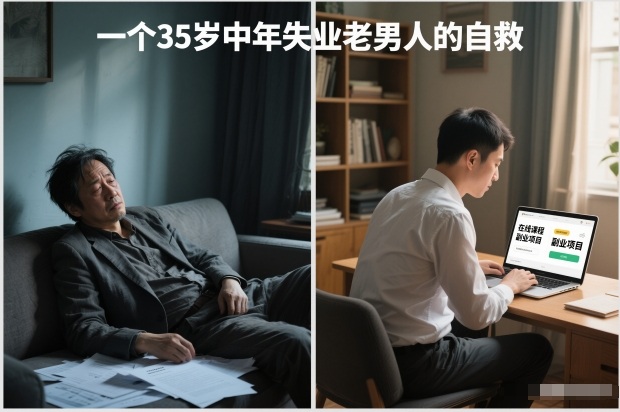 付费文章:一个35岁中年失业老男人的自救网创吧-网创项目资源站-副业项目-创业项目-搞钱项目网创吧