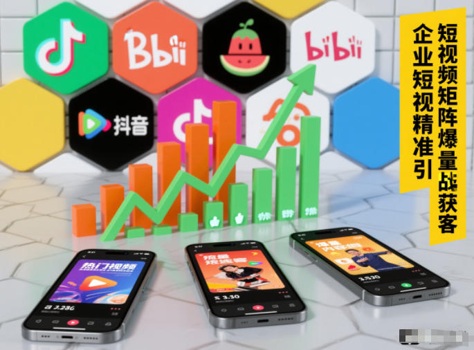 企业短视频精准引流矩阵获客，短视频矩阵爆量战法网创吧-网创项目资源站-副业项目-创业项目-搞钱项目网创吧