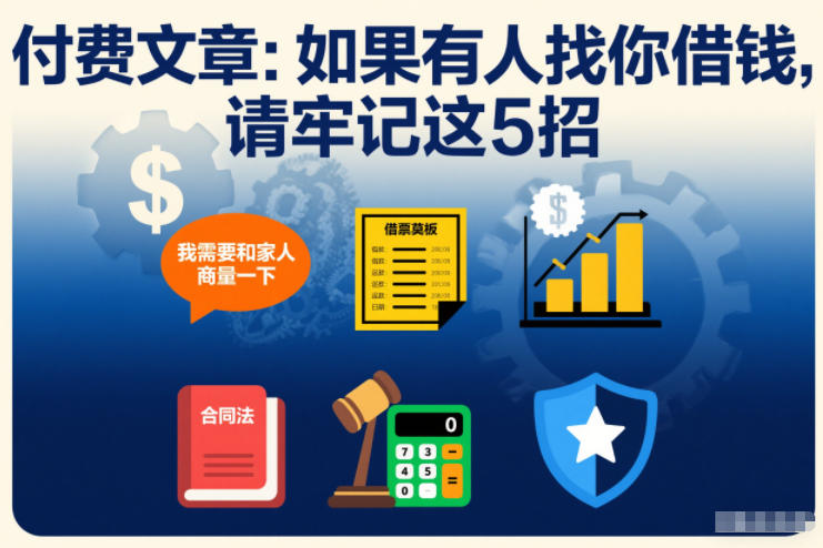 付费文章：如果有人找你借钱，请牢记这5招网创吧-网创项目资源站-副业项目-创业项目-搞钱项目网创吧