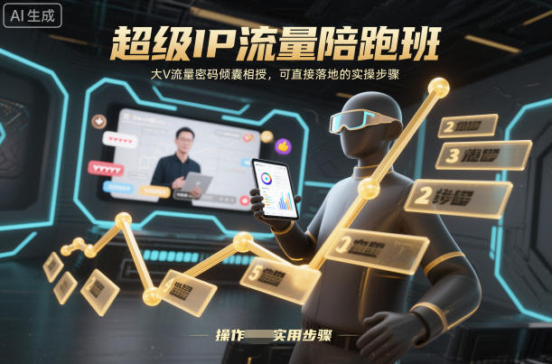 超级IP流量陪跑班,大V流量密码倾囊相授,可直接落地的实操步骤网创吧-网创项目资源站-副业项目-创业项目-搞钱项目网创吧