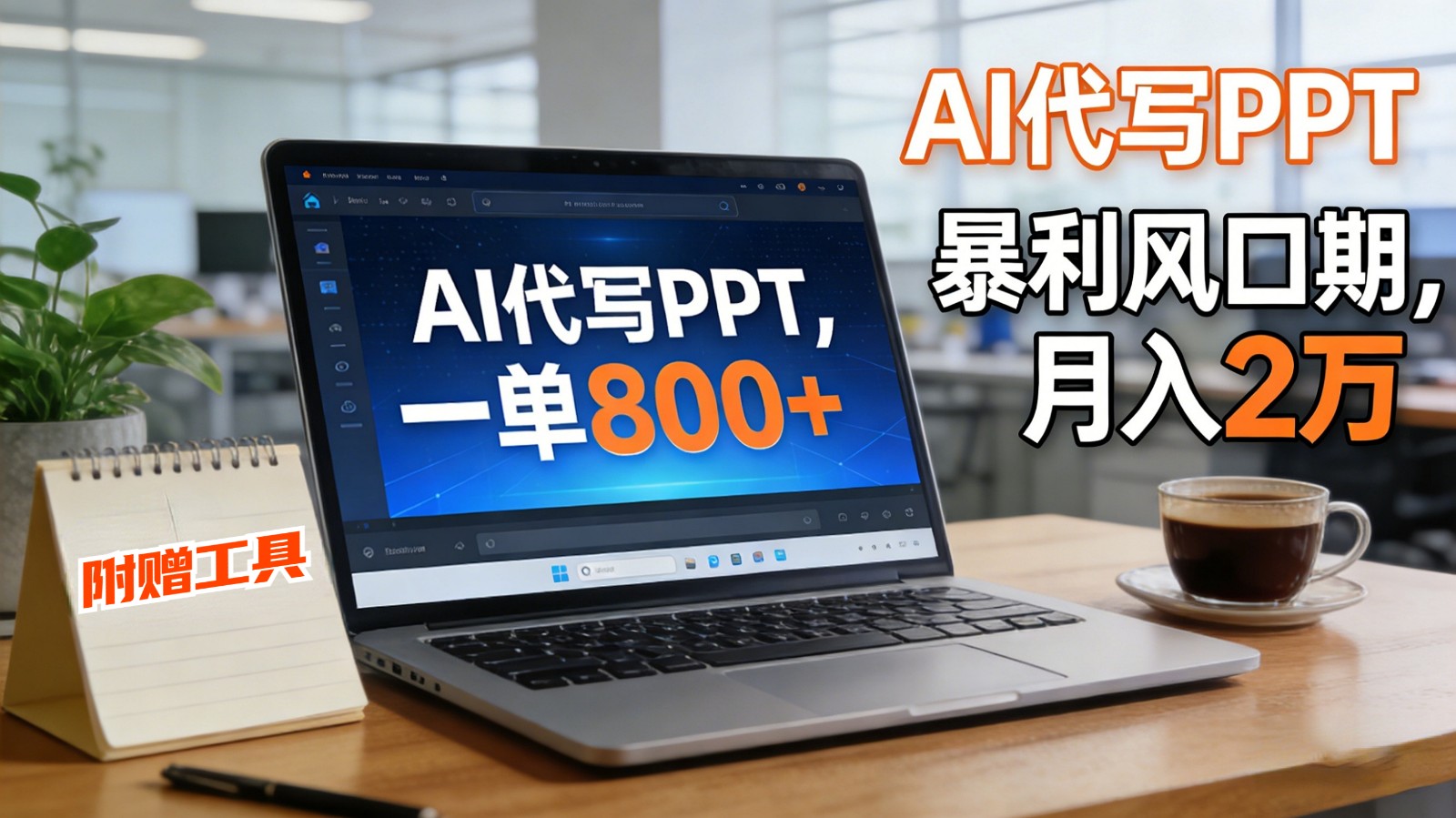 AI 代写做 PPT!一单狂赚 800+,风口期月入 2 万(工具 + 提示词直接送)网创吧-网创项目资源站-副业项目-创业项目-搞钱项目网创吧