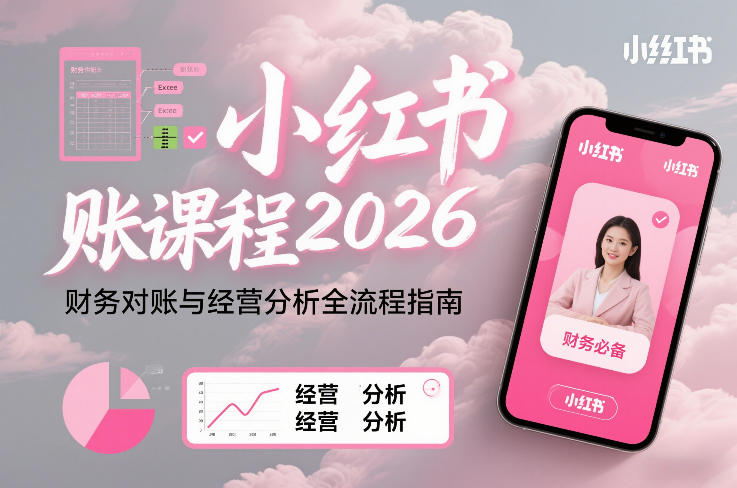 小红书对账课程2026，财务对账与经营分析全流程指南网创吧-网创项目资源站-副业项目-创业项目-搞钱项目网创吧