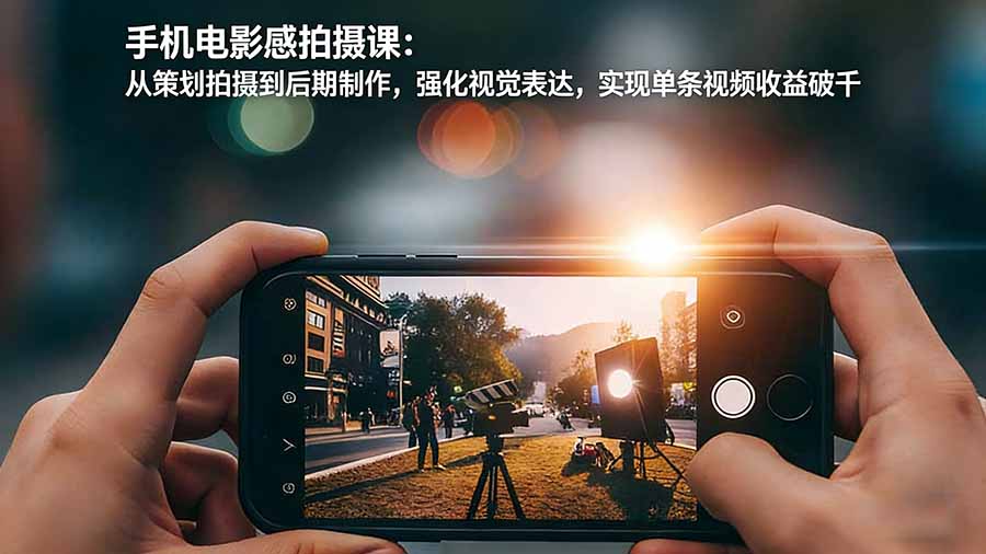 （17273期）手机电影感拍摄课：从策划拍摄到后期制作，强化视觉表达，实现单条视频收益破千网创吧-网创项目资源站-副业项目-创业项目-搞钱项目网创吧