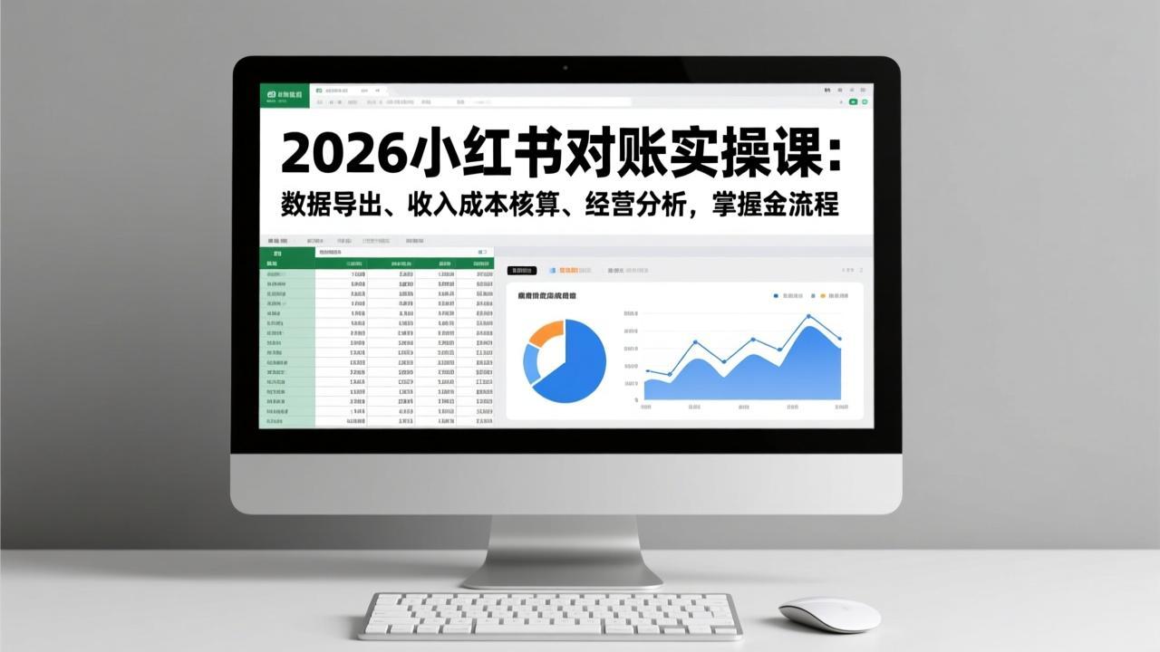（17071期）2026小红书对账实操课：数据导出、收入成本核算、经营分析，掌握全流程网创吧-网创项目资源站-副业项目-创业项目-搞钱项目网创吧