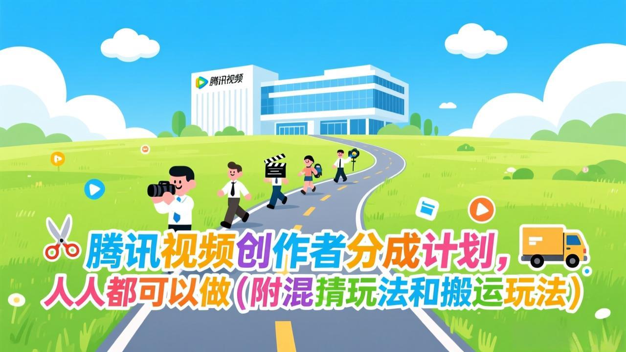 （17137期）腾讯视频创作者分成计划，人人都可以做（附混剪玩法和搬运玩法）网创吧-网创项目资源站-副业项目-创业项目-搞钱项目网创吧