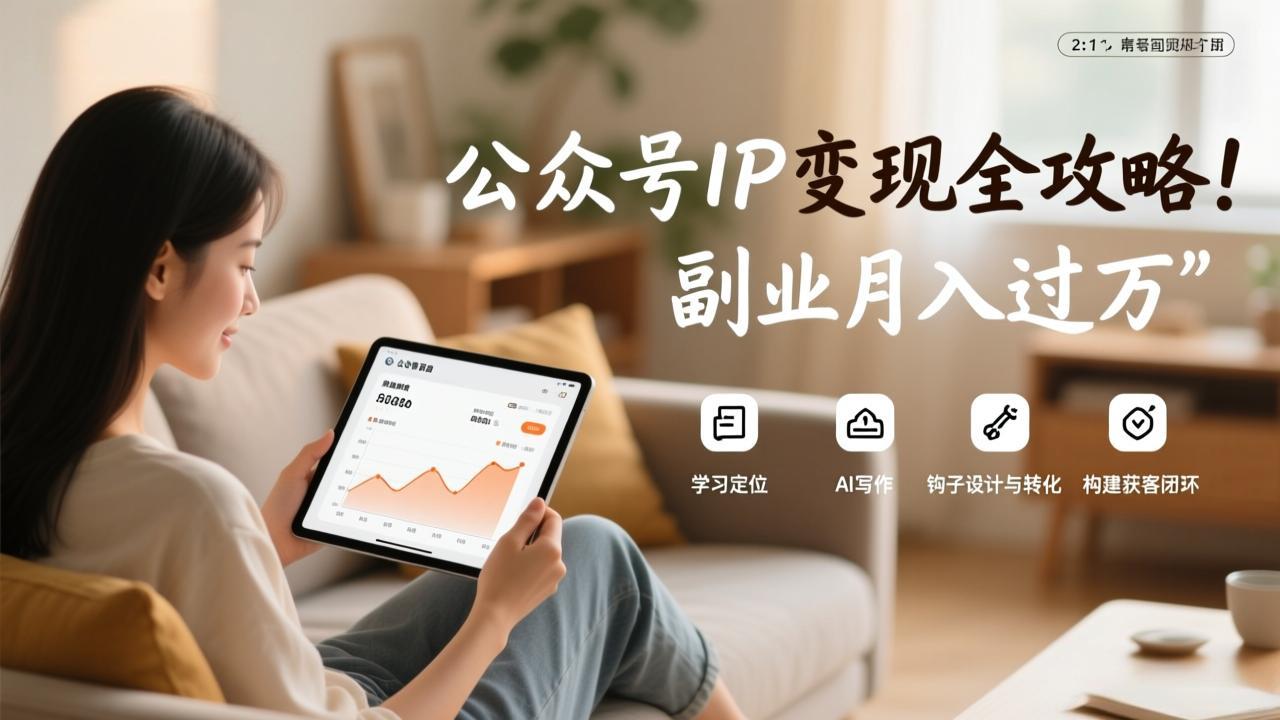 （17275期）公众号IP变现全攻略，学习定位、AI写作、钩子设计与转化，构建获客闭环，副业月入过万网创吧-网创项目资源站-副业项目-创业项目-搞钱项目网创吧