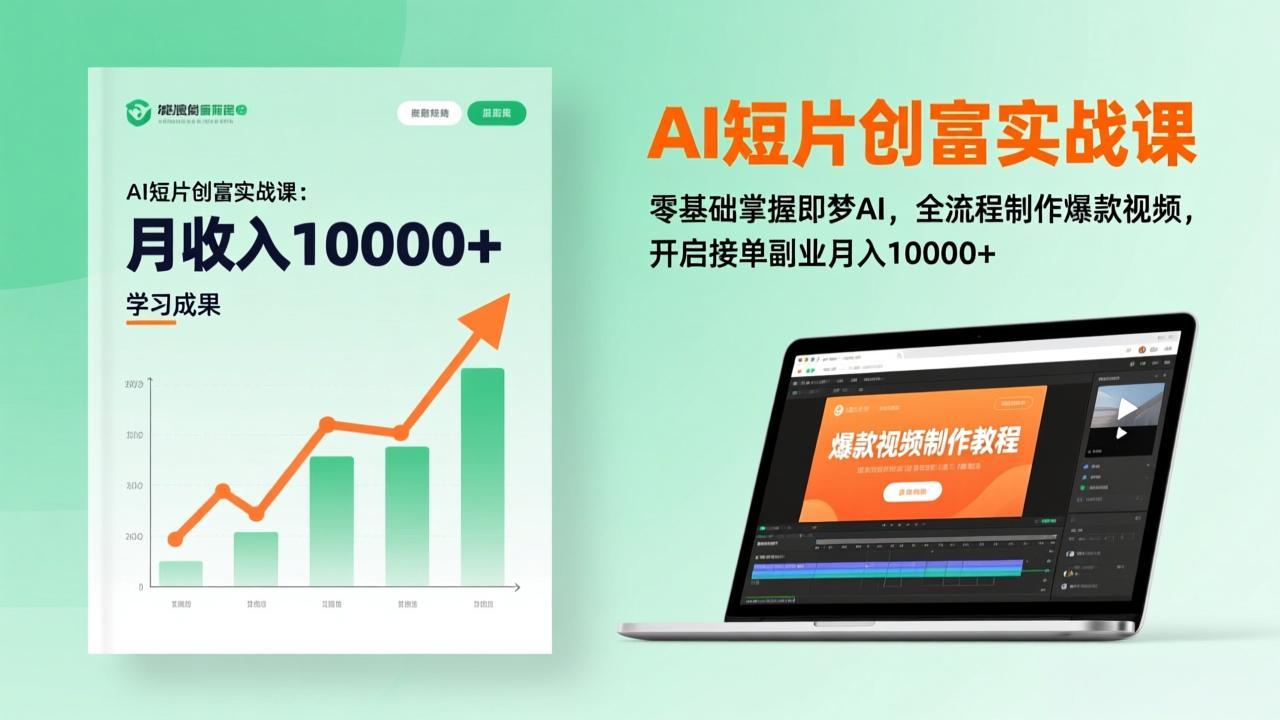 （17236期）AI短片创富实战课：零基础掌握即梦AI，全流程制作爆款视频，开启接单副业月入10000+(更新)网创吧-网创项目资源站-副业项目-创业项目-搞钱项目网创吧