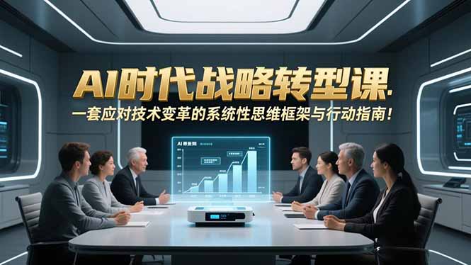 （16990期）AI时代战略转型课：一套应对技术变革的系统性思维框架与行动指南！网创吧-网创项目资源站-副业项目-创业项目-搞钱项目网创吧
