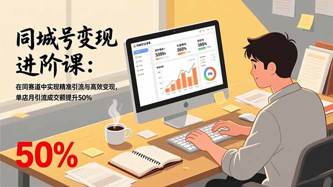 （17015期）同城号变现进阶课：在同城赛道中实现精准引流与高效变现，单店月引流成交额提升50%网创吧-网创项目资源站-副业项目-创业项目-搞钱项目网创吧