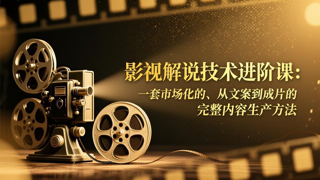 (17185期)影视解说技术进阶课:一套市场化的、从文案到成片的完整内容生产方法网创吧-网创项目资源站-副业项目-创业项目-搞钱项目网创吧